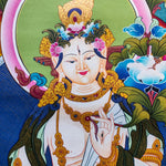 White Tara Thangka clouse up