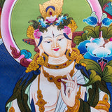 White Tara Thangka clouse up