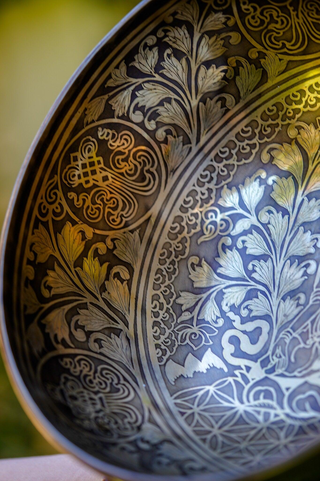 White tara Singing Bowl large size