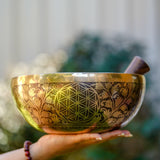 White tara Singing Bowl large size