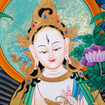 White Tara Thangka Painting For Meditational Practice and Spiritual Gifts