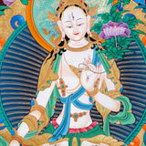 White Tara Thangka Painting For Meditational Practice and Spiritual Gifts