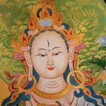 White Tara Female Deity Thangka For Meditational Practice and Spiritual Gifts