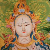 White Tara Female Deity Thangka For Meditational Practice and Spiritual Gifts