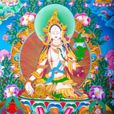 White Tara Thangka - Liberator For Meditational Practice and Spiritual Gifts