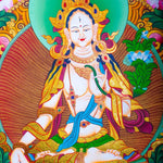 White Tara Thangka - Liberator For Meditational Practice and Spiritual Gifts
