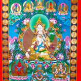 White Tara Thangka - Liberator For Meditational Practice and Spiritual Gifts