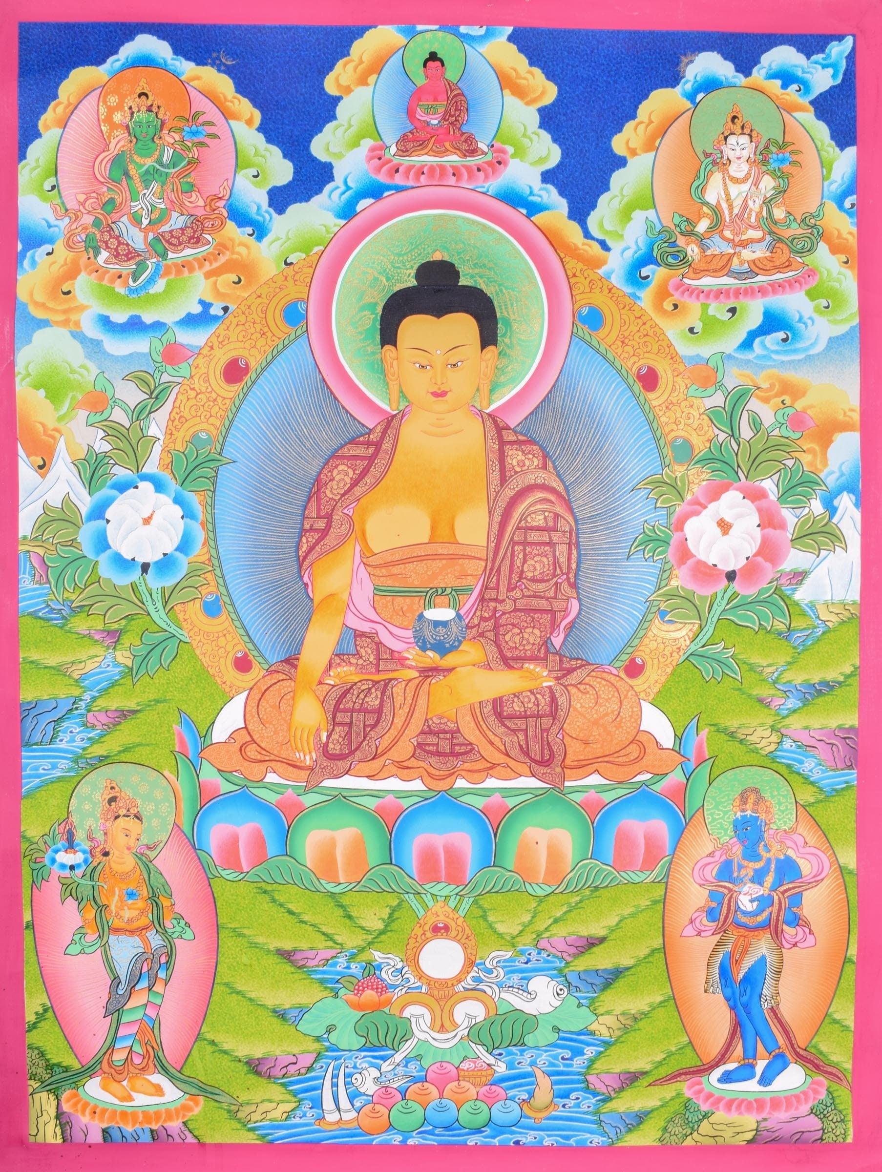  Authentic Tibetan Thangka Painting of Shakyamuni Buddha