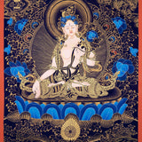 White Tara Thangka Painting Art from Nepal - Himalayas Shop