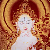 White Tara Thangka Painting Art from Nepal - Himalayas Shop