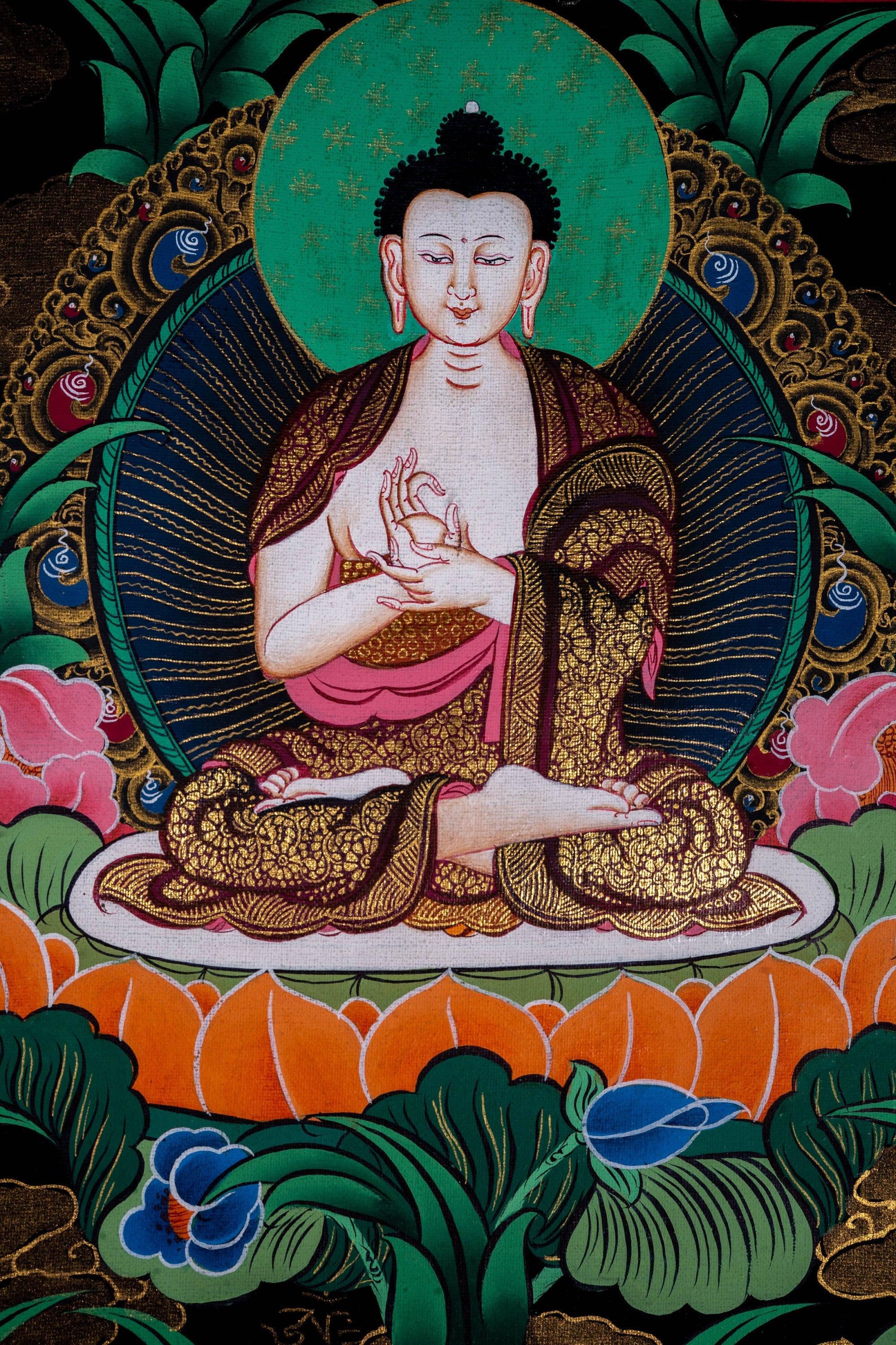 Beautiful Compassionate Green Tara Thangka Painting - Himalayas Shop