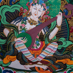 Beautiful Compassionate Green Tara Thangka Painting - Himalayas Shop