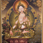White Tara Thangka - Himalayas Shop