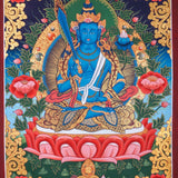Japanese Style - Monju Bosatsu Thangka Painting For Meditational Practice and Spiritual Gifts
