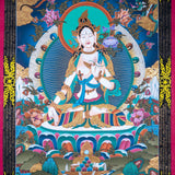 White Tara Thangka - Himalayas Shop