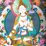 Master pcs thangka painting - White Tara - Himalayas Shop