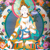 Master pcs thangka painting - White Tara - Himalayas Shop