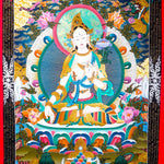 Master pcs thangka painting - White Tara - Himalayas Shop