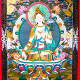 Master pcs thangka painting - White Tara - Himalayas Shop