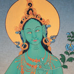 High Quality Green Tara Thangka Painting