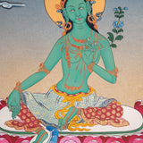 High Quality Green Tara Thangka Painting