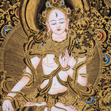 White Tara Thangka Painting Art from Nepal - Himalayas Shop