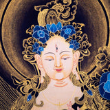 White Tara Thangka Painting Art from Nepal - Himalayas Shop