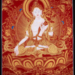 White Tara Thangka Painting Art from Nepal - Himalayas Shop
