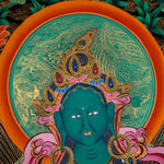 Beautiful Compassionate Green Tara Thangka Painting - Himalayas Shop