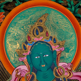 Beautiful Compassionate Green Tara Thangka Painting - Himalayas Shop
