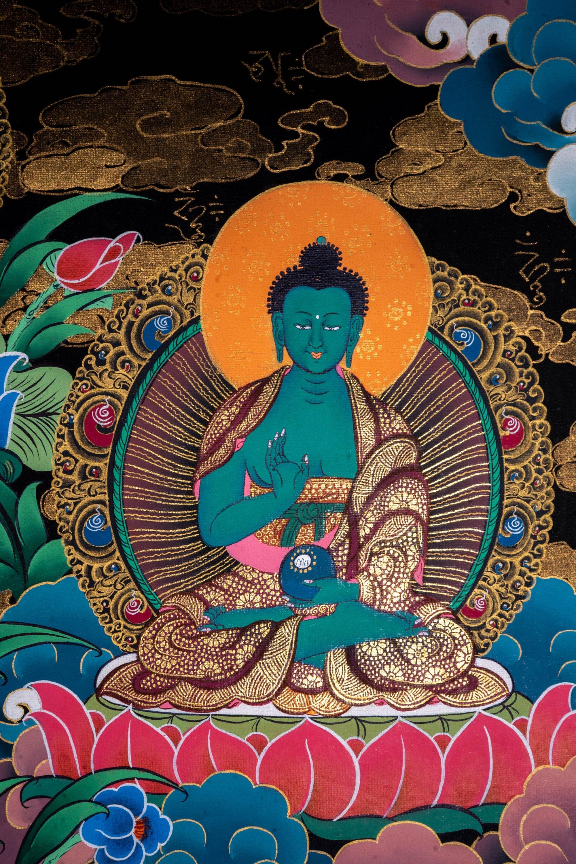 Beautiful Compassionate Green Tara Thangka Painting - Himalayas Shop
