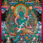 Beautiful Compassionate Green Tara Painting