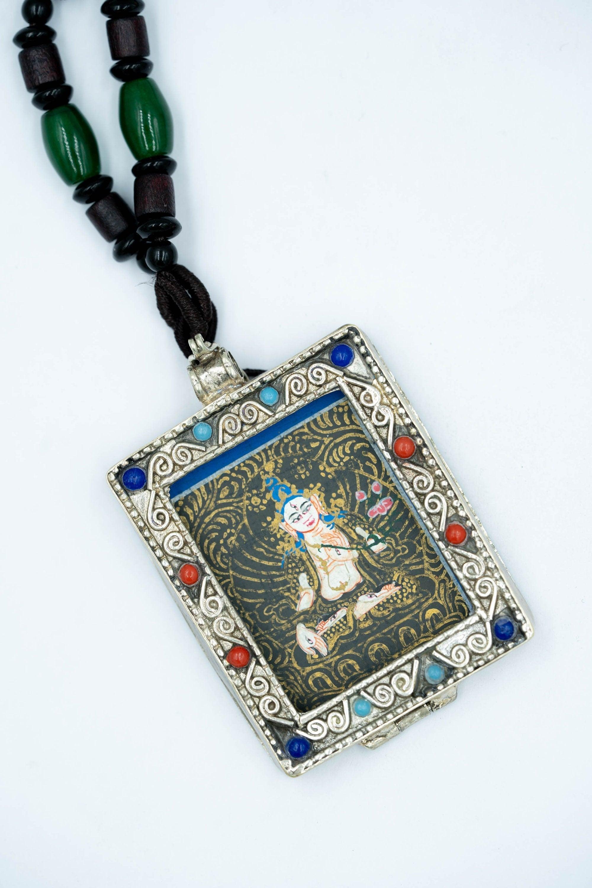 White Tara Ghau Thangka - Himalayas Shop