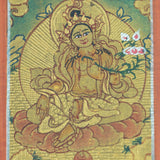 Green Tara ( Deity of Compassion ) Ghau Thangka - Himalayas Shop