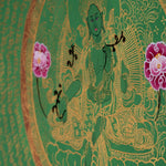 Beautiful Green Tara Mandala Thangka Painting - Himalayas Shop