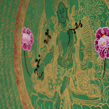 Beautiful Green Tara Mandala Thangka Painting - Himalayas Shop