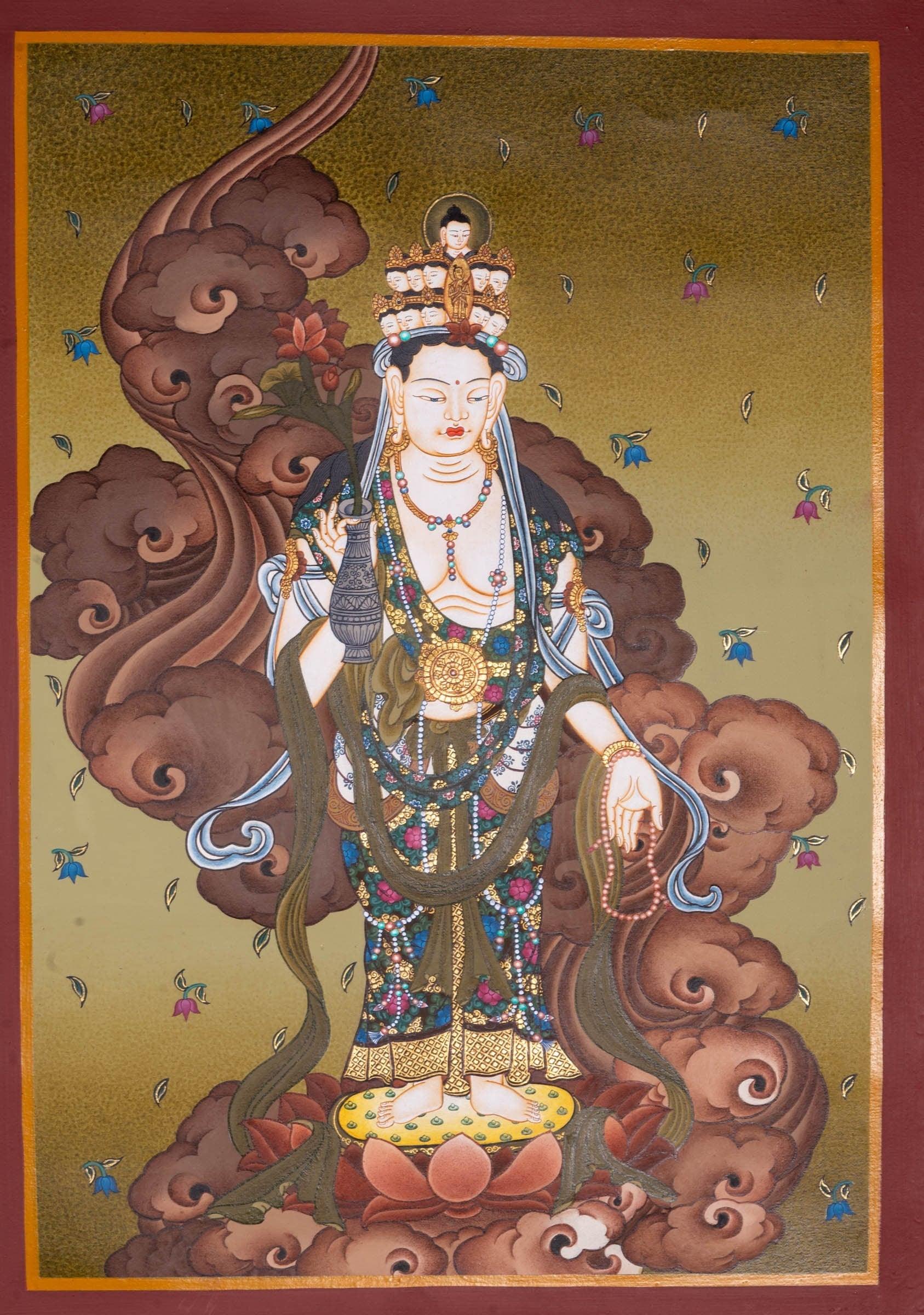 Guanyin Japanese Thangka painting