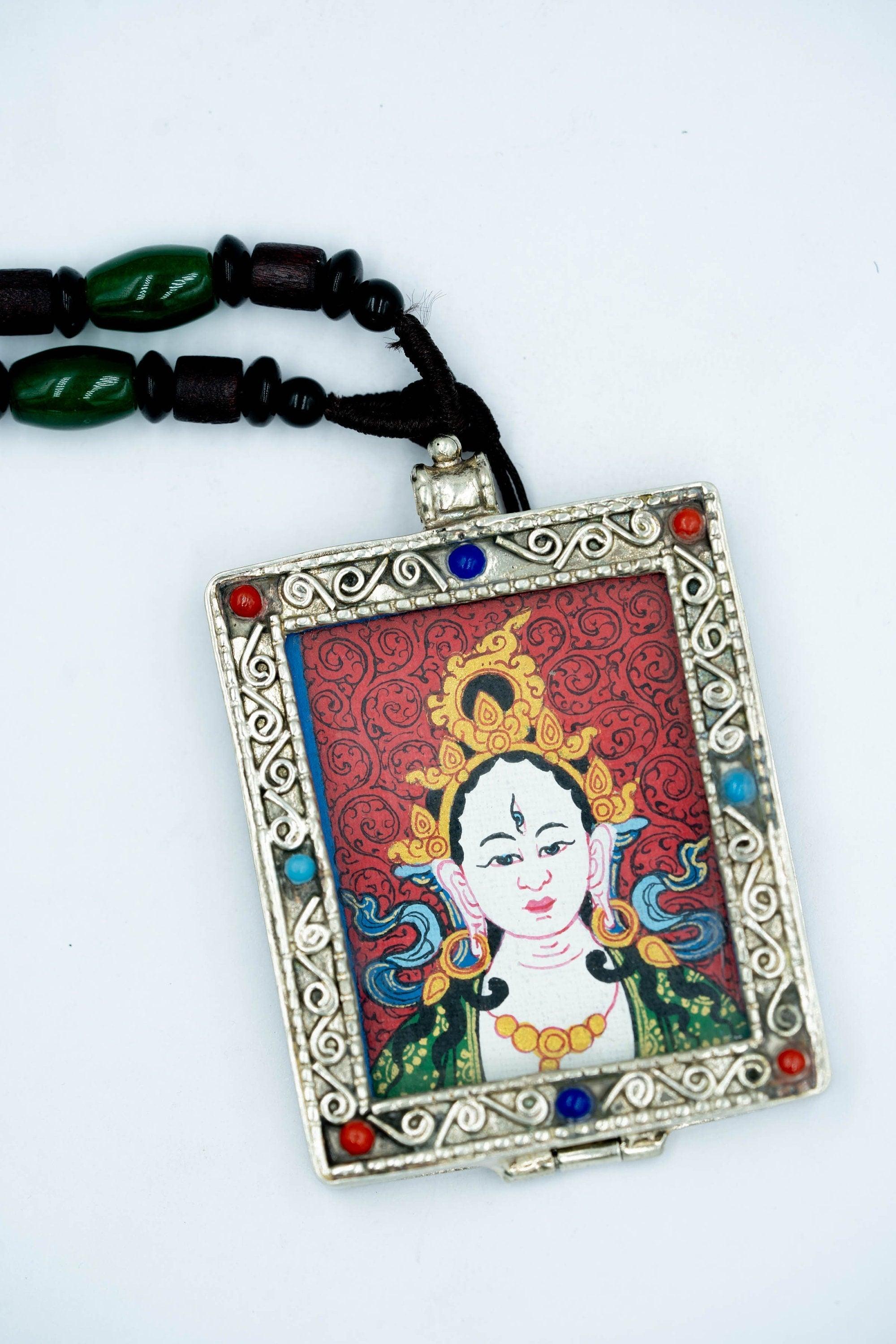 White Tara Ghau Thangka - HimalayasShop