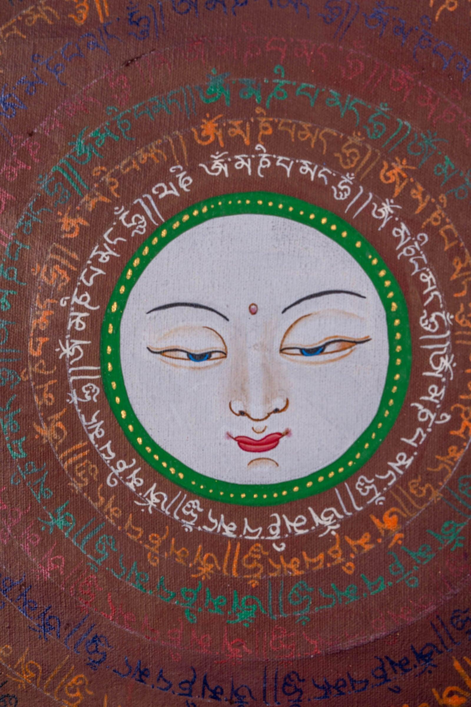 Buddha Eye Mantra Mandala Thangka Painting