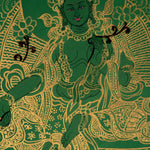 Beautiful Green Tara Mandala Thangka Painting - Himalayas Shop