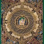 Mantra Mandala with White Tara Thangka Art - Himalayas Shop