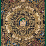 Mantra Mandala with White Tara Thangka Art - Himalayas Shop