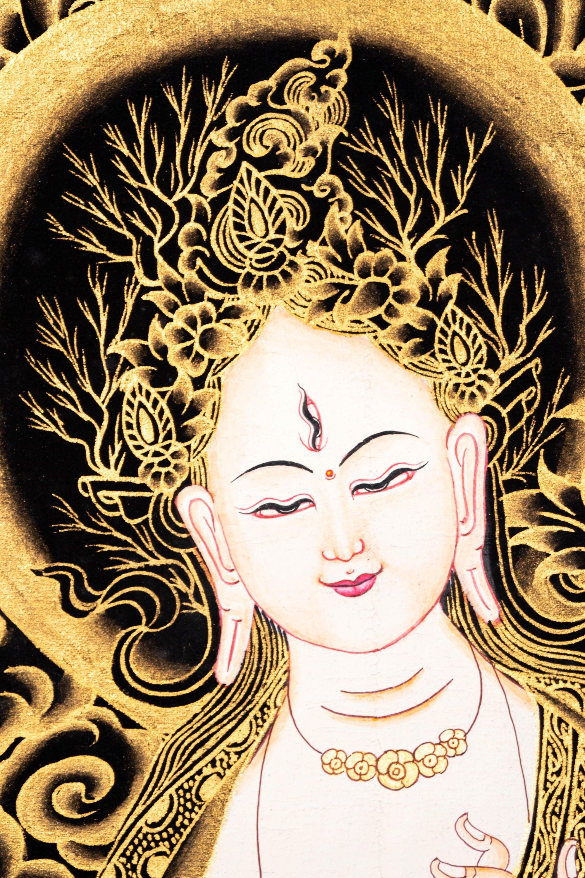 White Tara Thangka Painting - Himalayas Shop