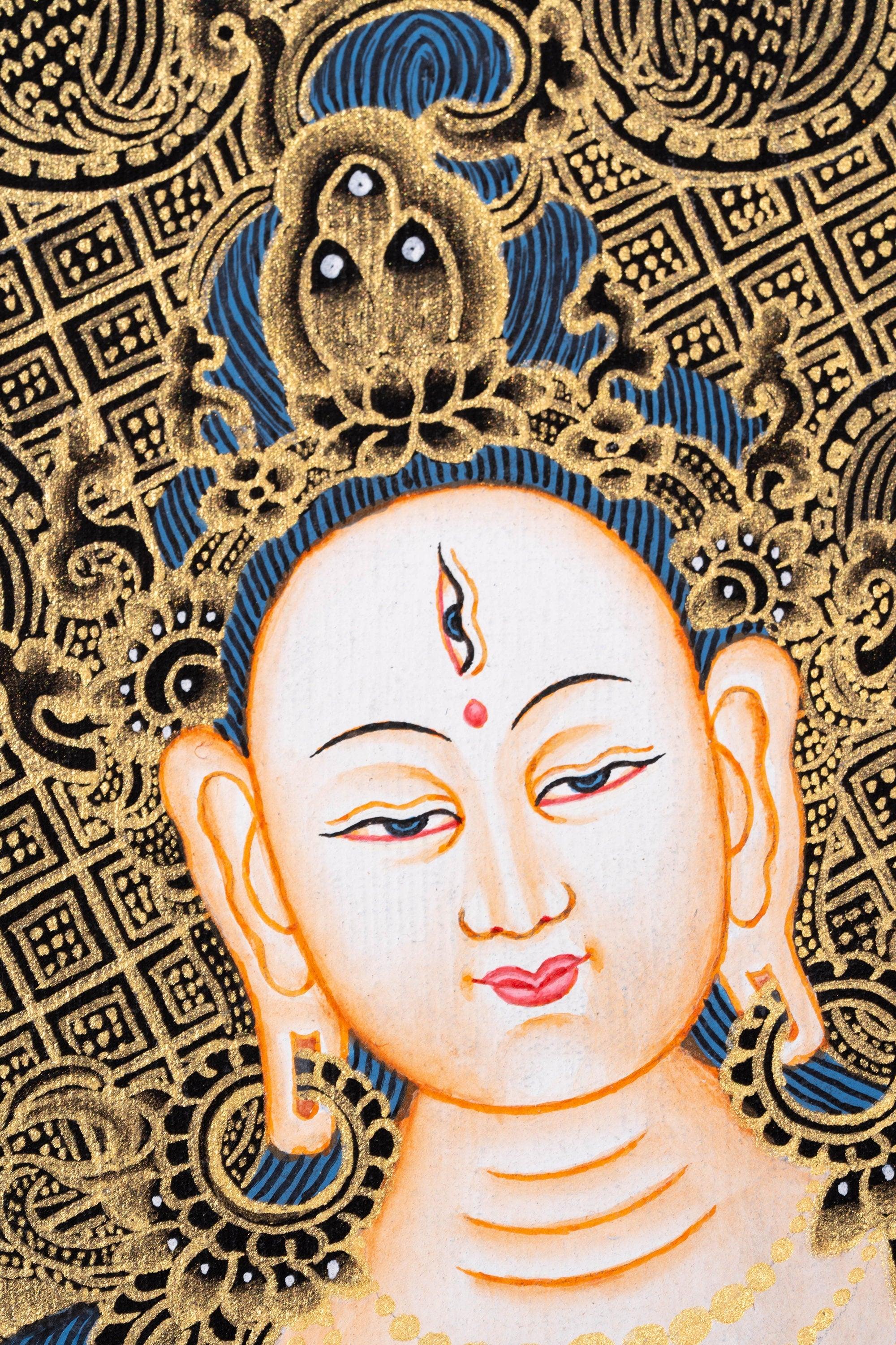 White Tara Thangka Art - Himalayas Shop