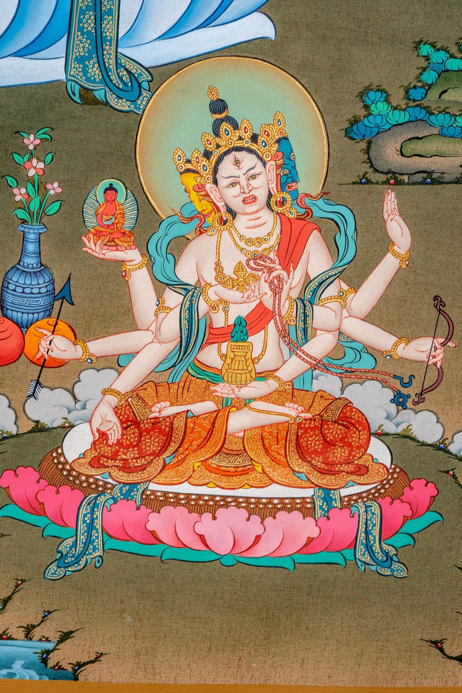 White Tara Thangka Painting - Himalayas Shop