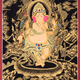 4 Hand Shri Ganesh Thangka Painting