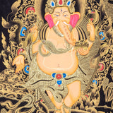 4 Hand Shri Ganesh Thangka Painting