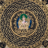 Mantra Mandala with White Tara Thangka Art - Himalayas Shop