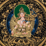 Mantra Mandala with White Tara Thangka Art - Himalayas Shop