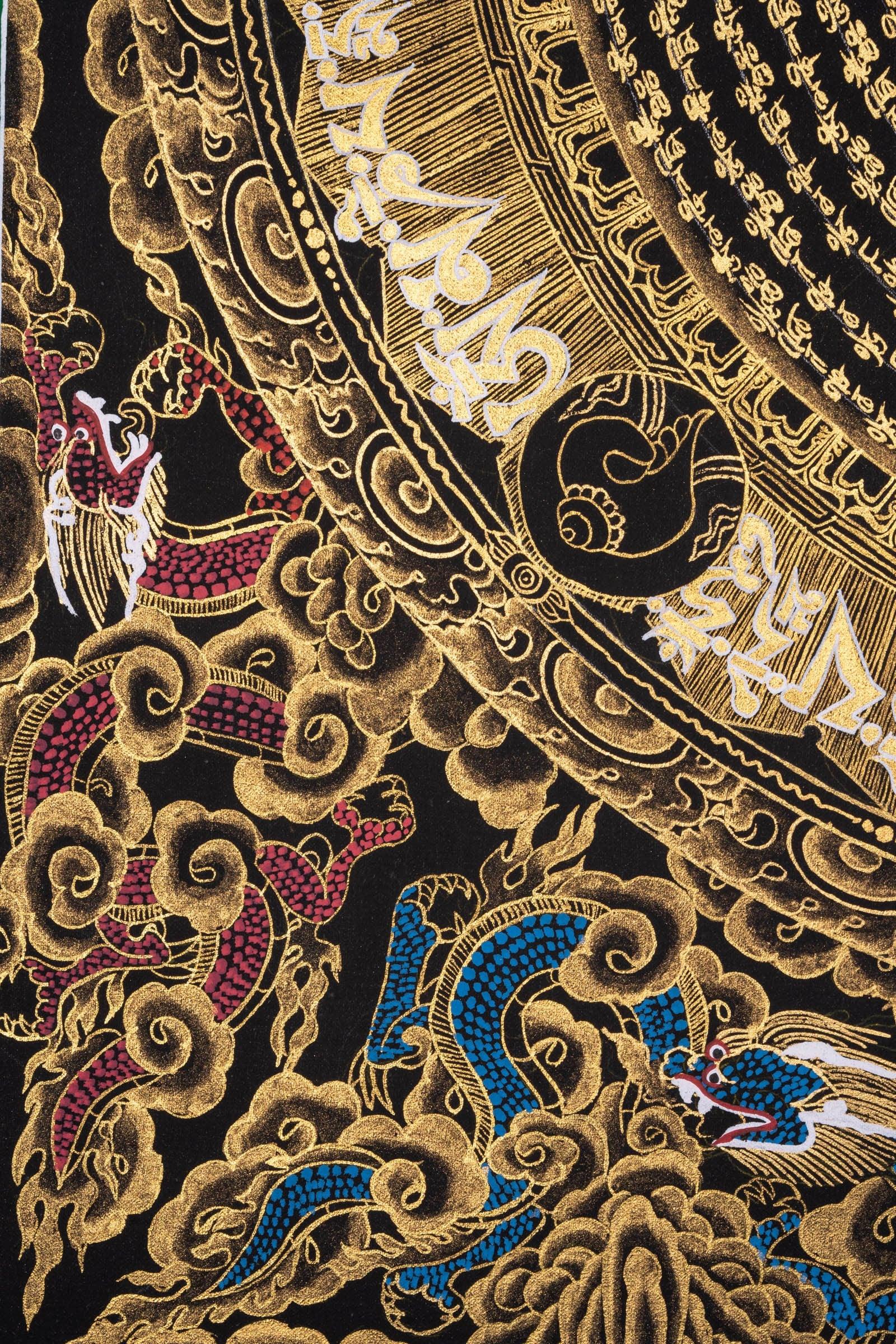 Mantra Mandala with White Tara Thangka Art - Himalayas Shop